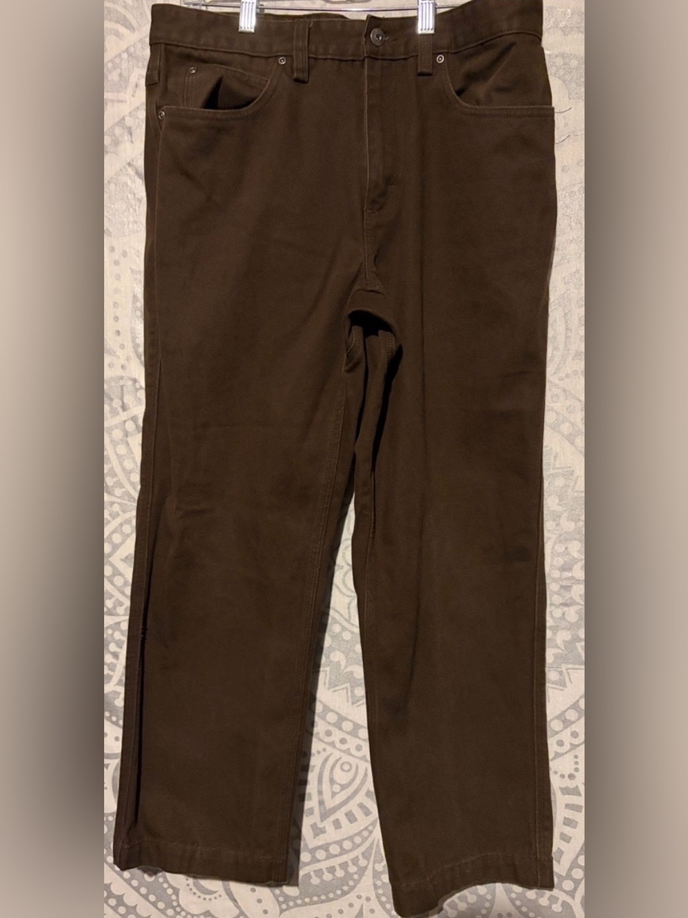 Duluth Trading Co. Men’s Brown Canvas Fire Hose Work Pants 34x32 🛠️📦